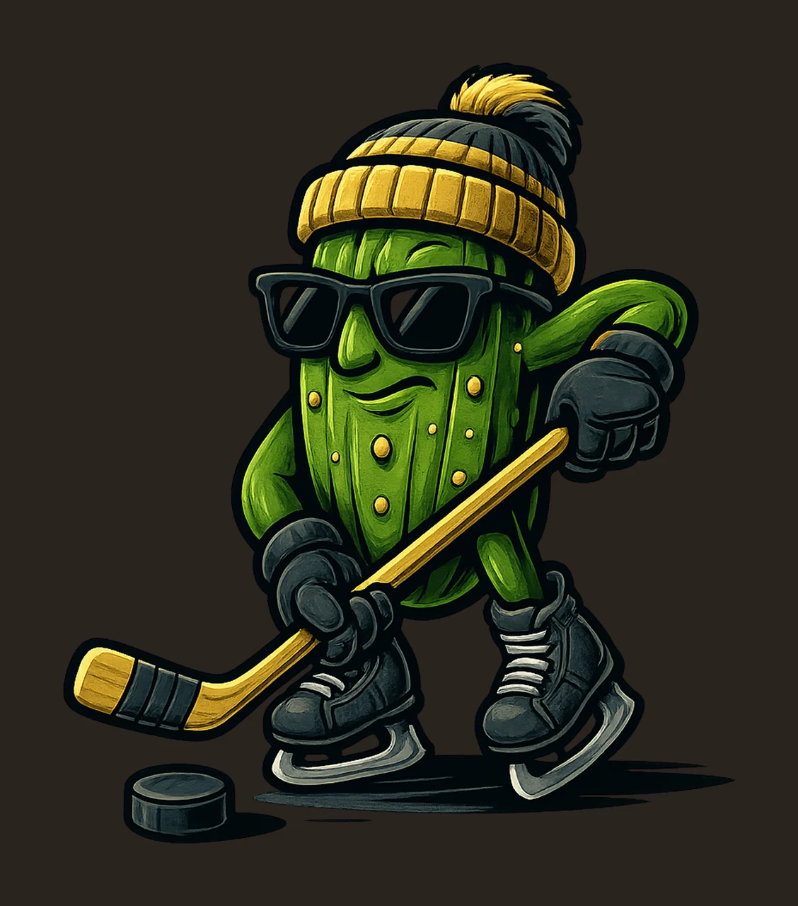 Hockey Pickle Funny Sports Design Ice Hockey Pickle contrast preview thumbnail