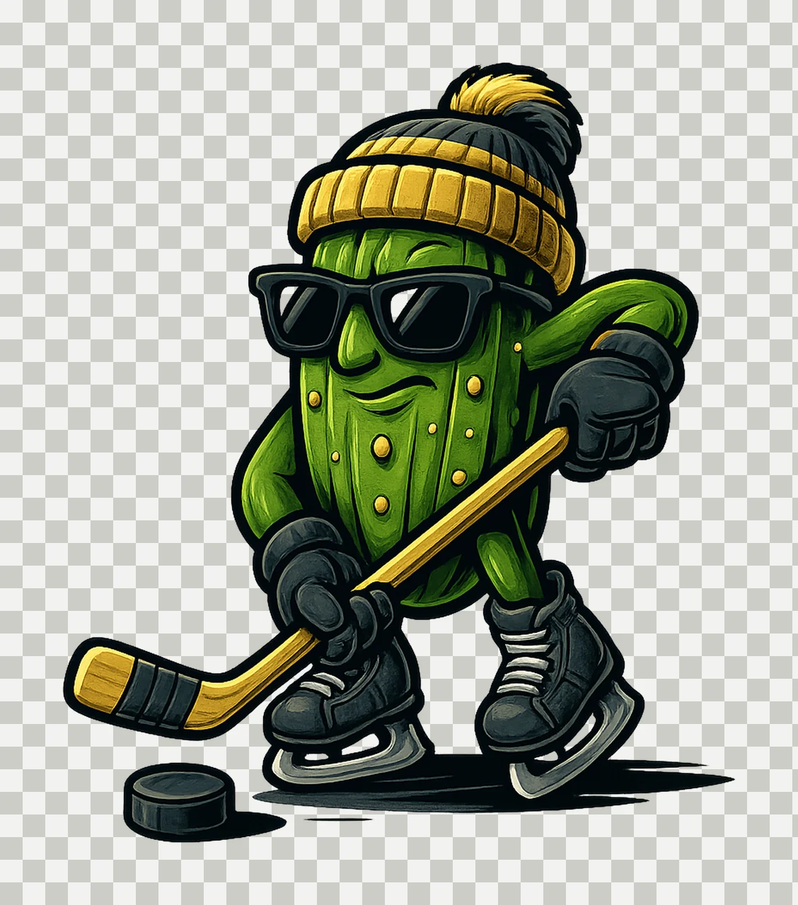Hockey Pickle Funny Sports Design Ice Hockey Pickle transparency and detail preview thumbnail