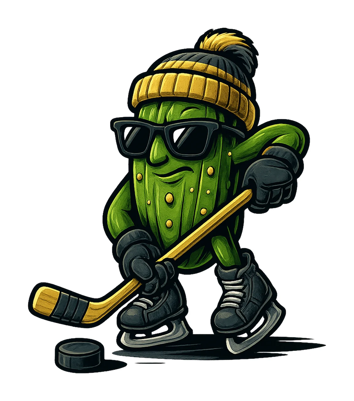 Hockey Pickle Funny Sports Design Ice Hockey Pickle