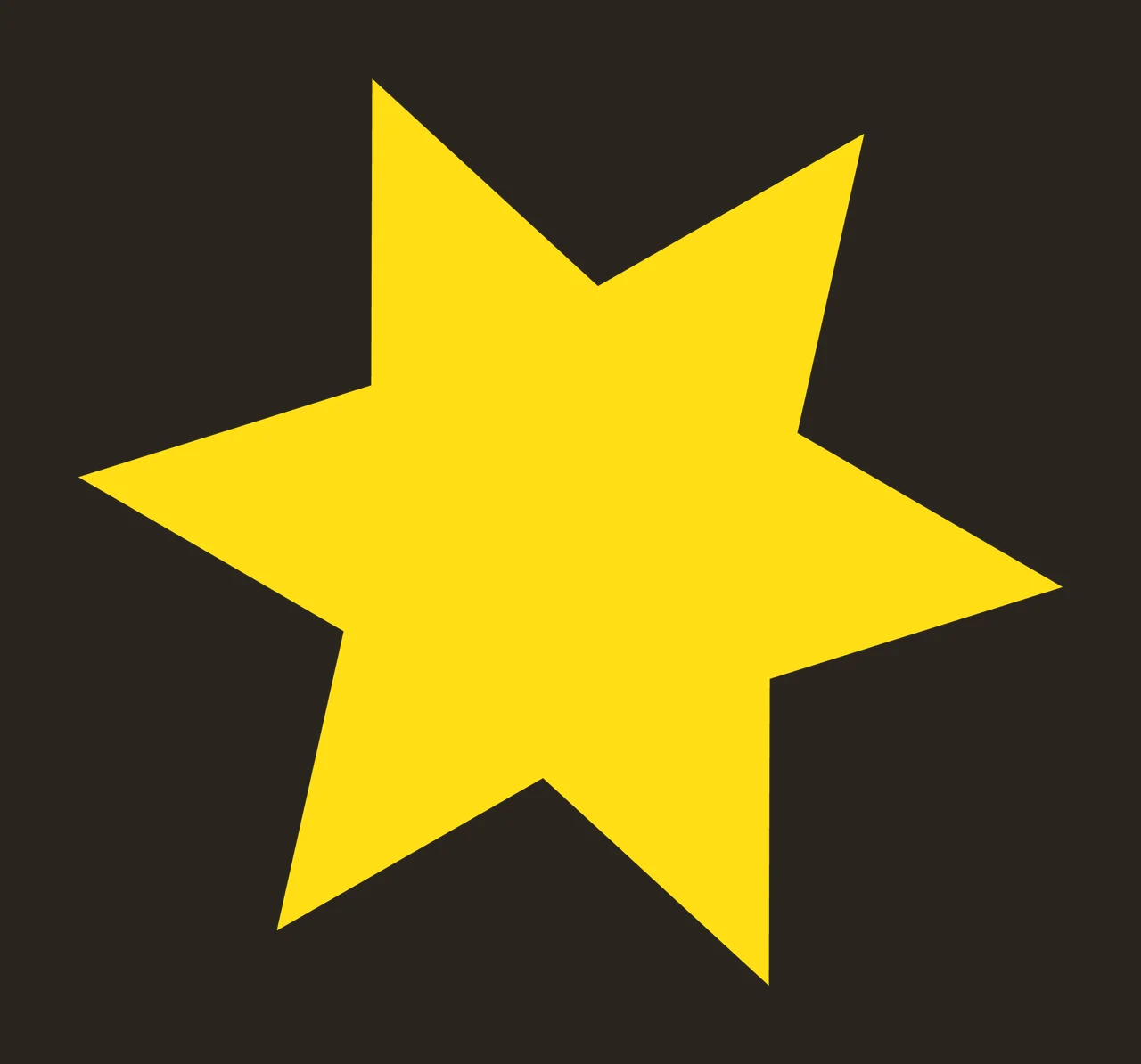 Six Pointed Yellow Star Shape contrast preview thumbnail