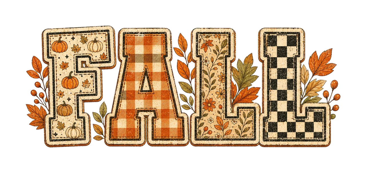 Fall Design Distressed Autumn varsity fall Variation B