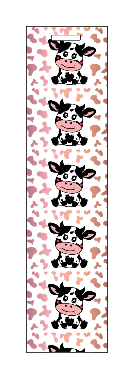 Cow Pattern Vertical Border Strip spots repeating black white