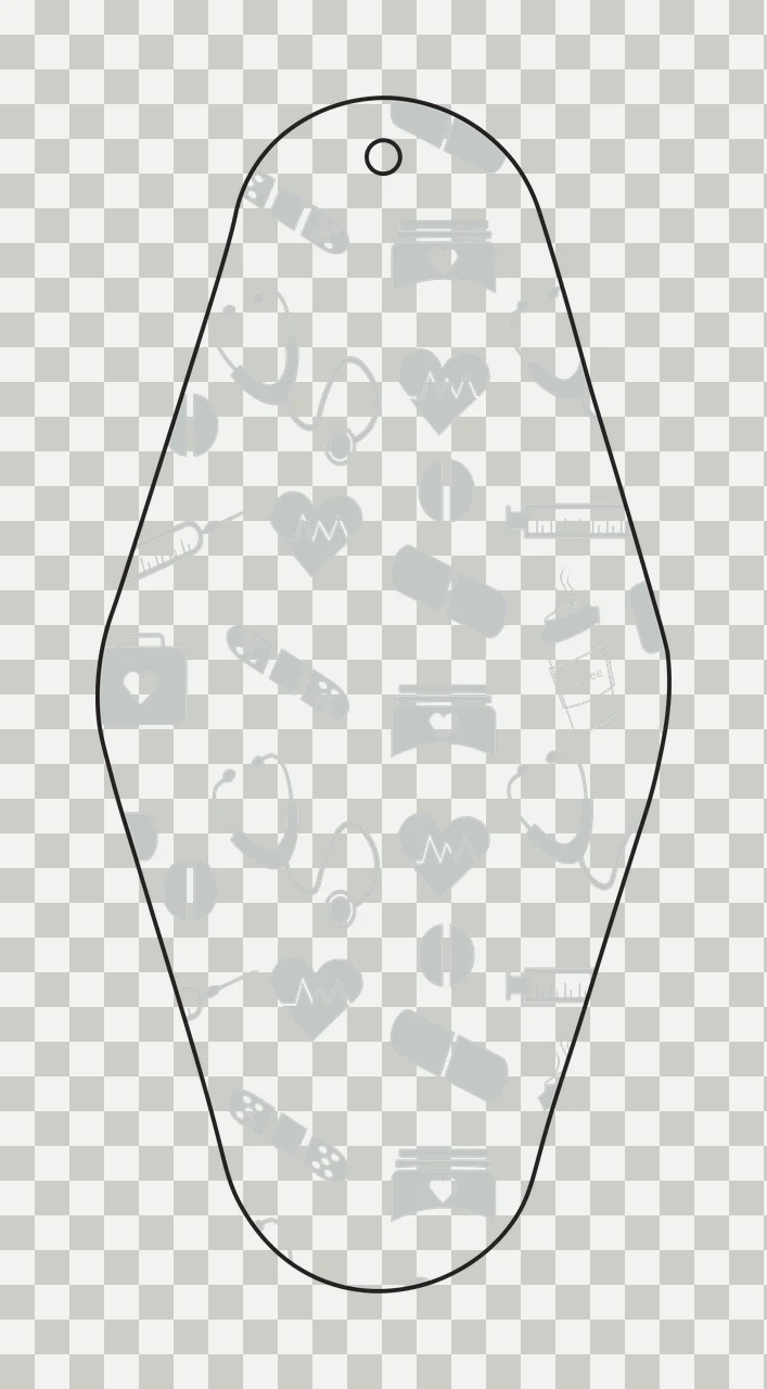 Classic Motel Keychain Medical Icons Pattern Hotel symbols transparency and detail preview thumbnail