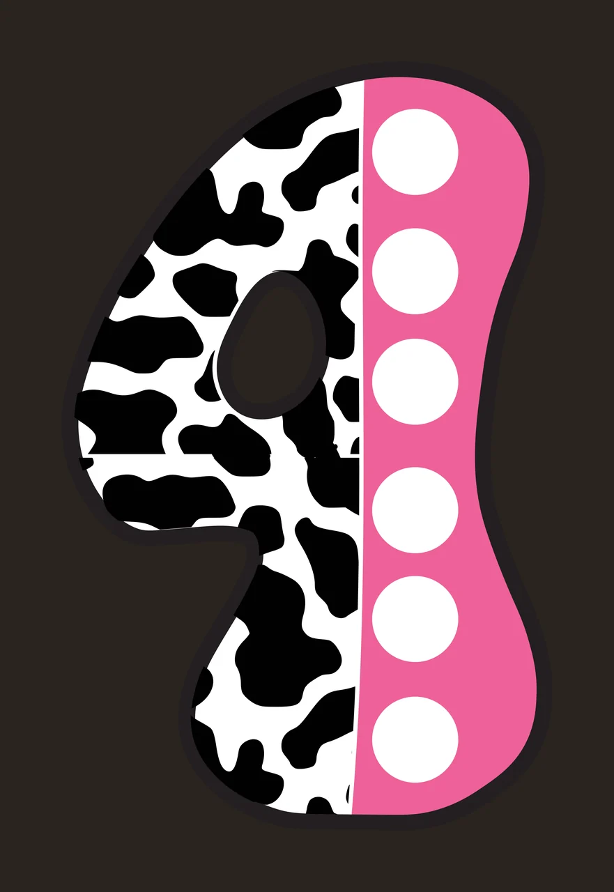 Half Cow Bright Font Dalmatian Race Doodle Leopard Character 25 racing contrast preview thumbnail