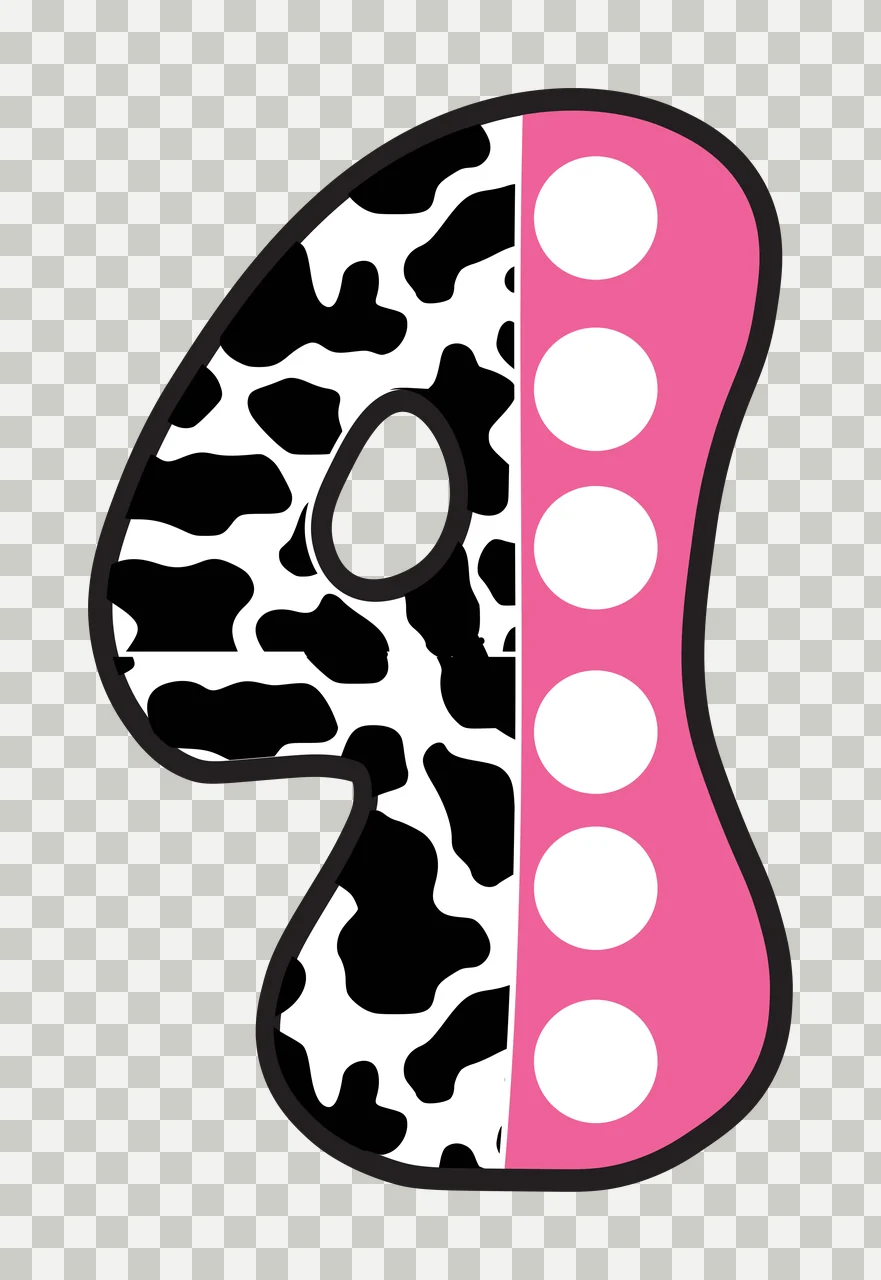 Half Cow Bright Font Dalmatian Race Doodle Leopard Character 25 racing transparency and detail preview thumbnail