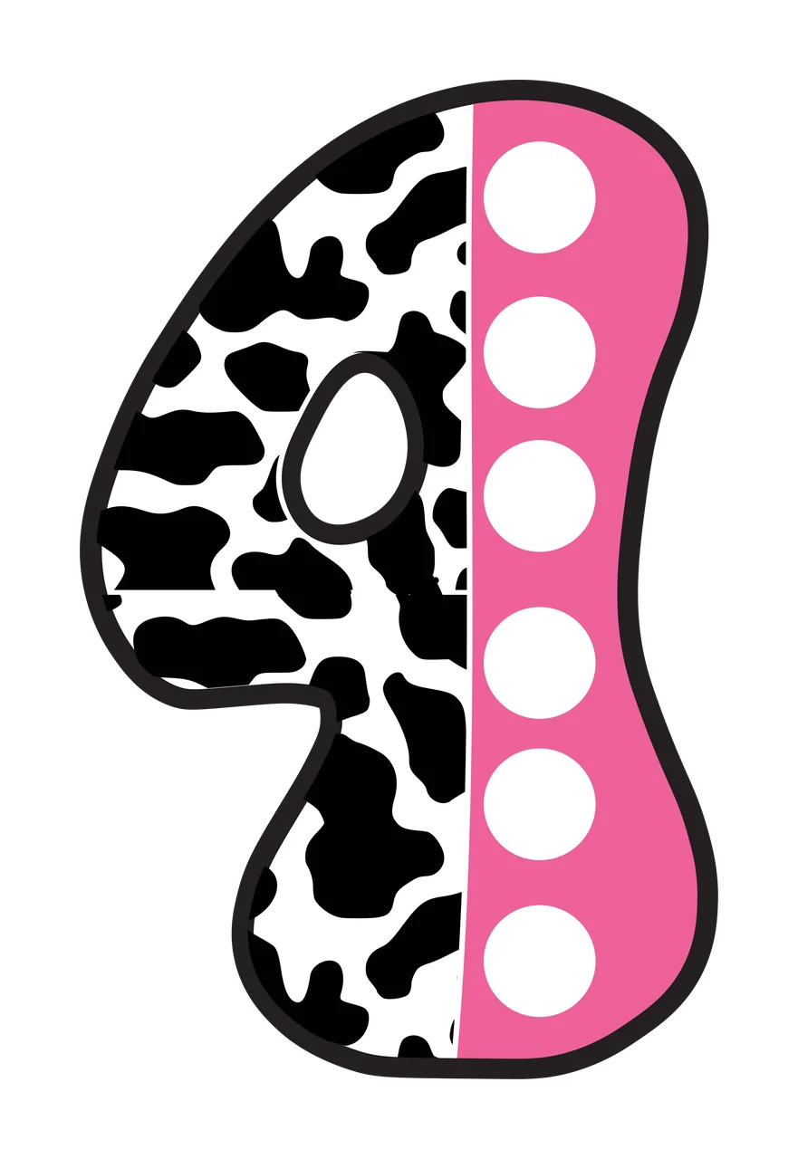 Half Cow Bright Font Dalmatian Race Doodle Leopard Character 25 racing