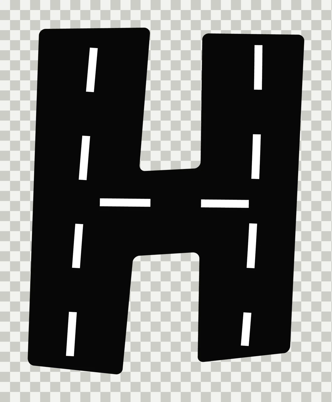 Race Track Font Character 32 racing checkered flag speedway transparency and detail preview thumbnail