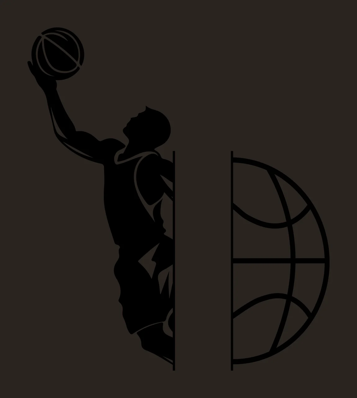 Can Glass Wrap Basketball Player Silhouette Reaching contrast preview thumbnail