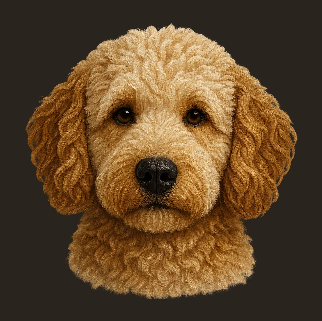 Latch Hook Yarn Crochet Golden Doodle Dog Sublimation Design contrast preview thumbnail
