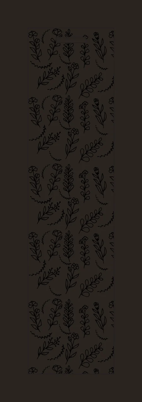 Floral Pattern With Hand Drawn Leaves flowers twigs Line art contrast preview thumbnail