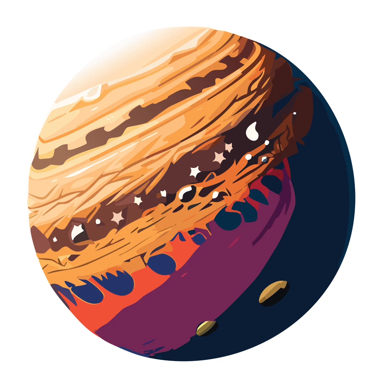Abstract Geometric Orb With Layered Details Sphere Floating