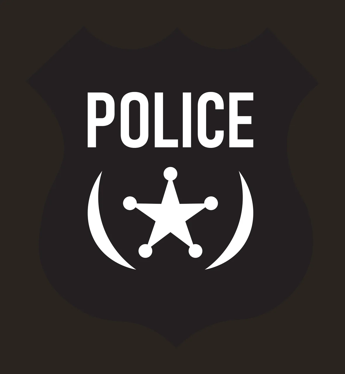 Simple Solid Black Shield Icon With Three Top minimalist white contrast preview thumbnail