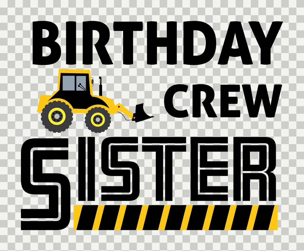 Crew Tractor Silhouette number bold typography black white transparency and detail preview thumbnail