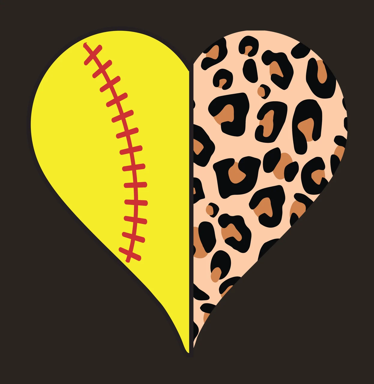 Heart Leopard Shape Featuring Solid Black And Print white plain contrast preview thumbnail