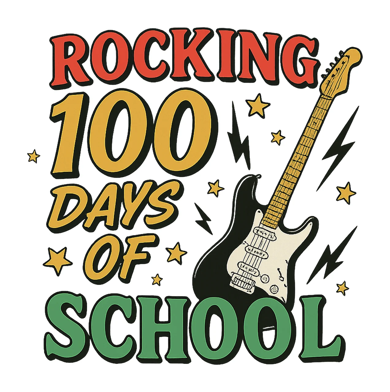 Rocking 100 Days Of School Music Teacher Design 100th Day