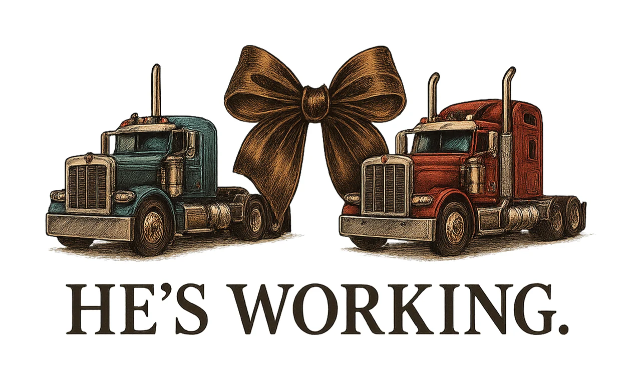 He Working Semi Driver Design Truck Driver Blue Collar Wife