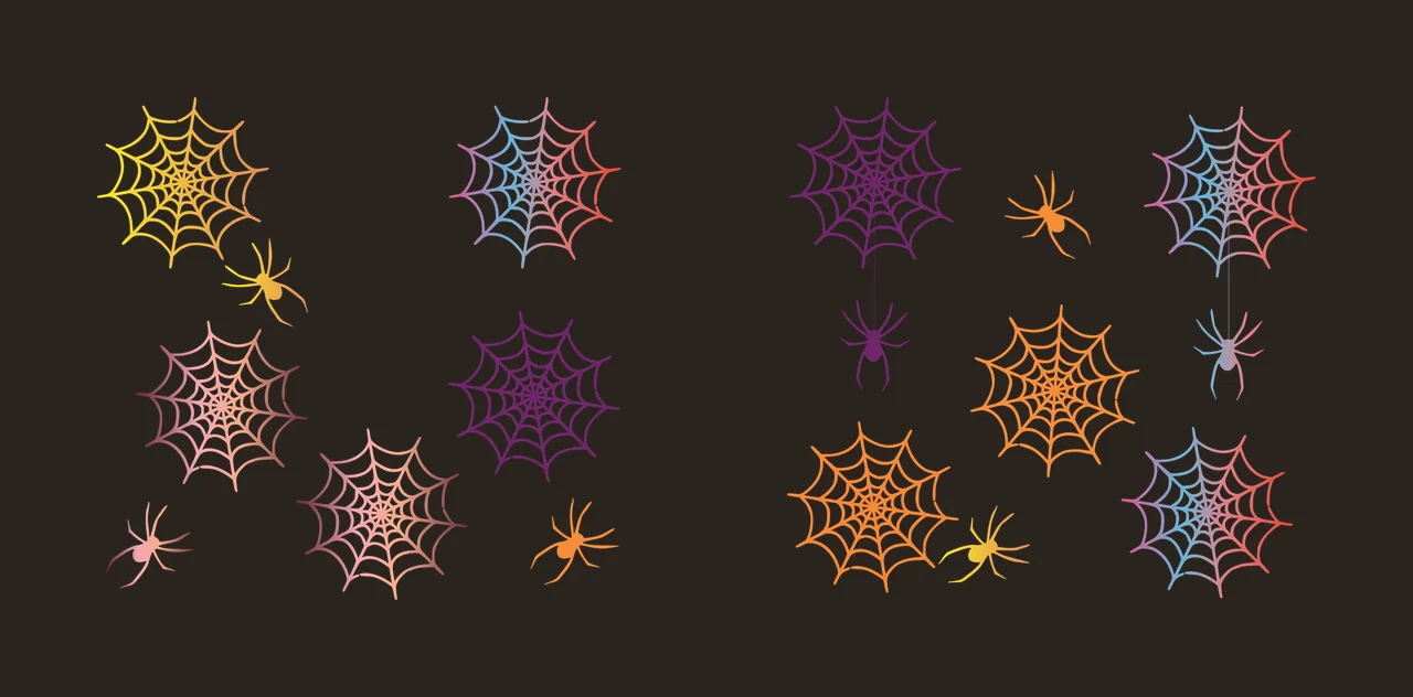 Can Glass Wrap Black Spider Web Repeating Grid hanging white contrast preview thumbnail
