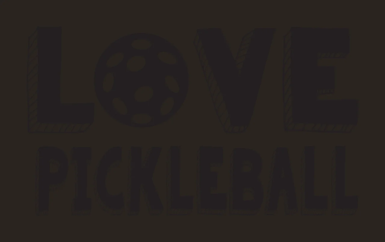 Love Pickleball Text With Ball Graphic and black white typography contrast preview thumbnail