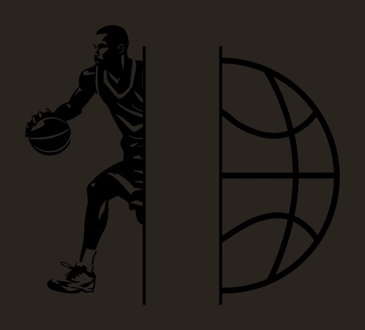 Can Glass Wrap Basketball Player Split View Hoop contrast preview thumbnail