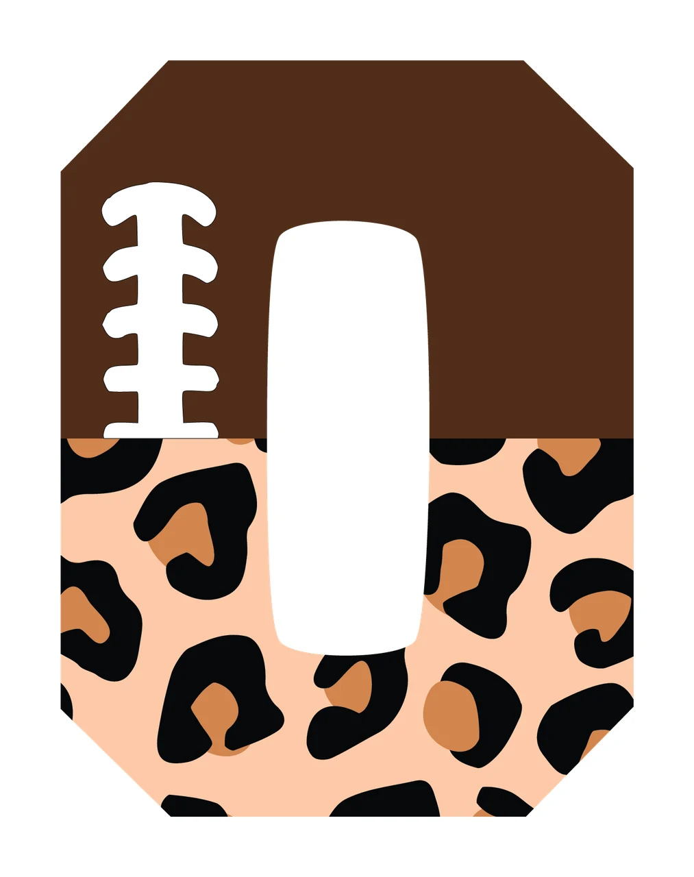 Football Font Half Leopard Character 05 american gridiron touchdown