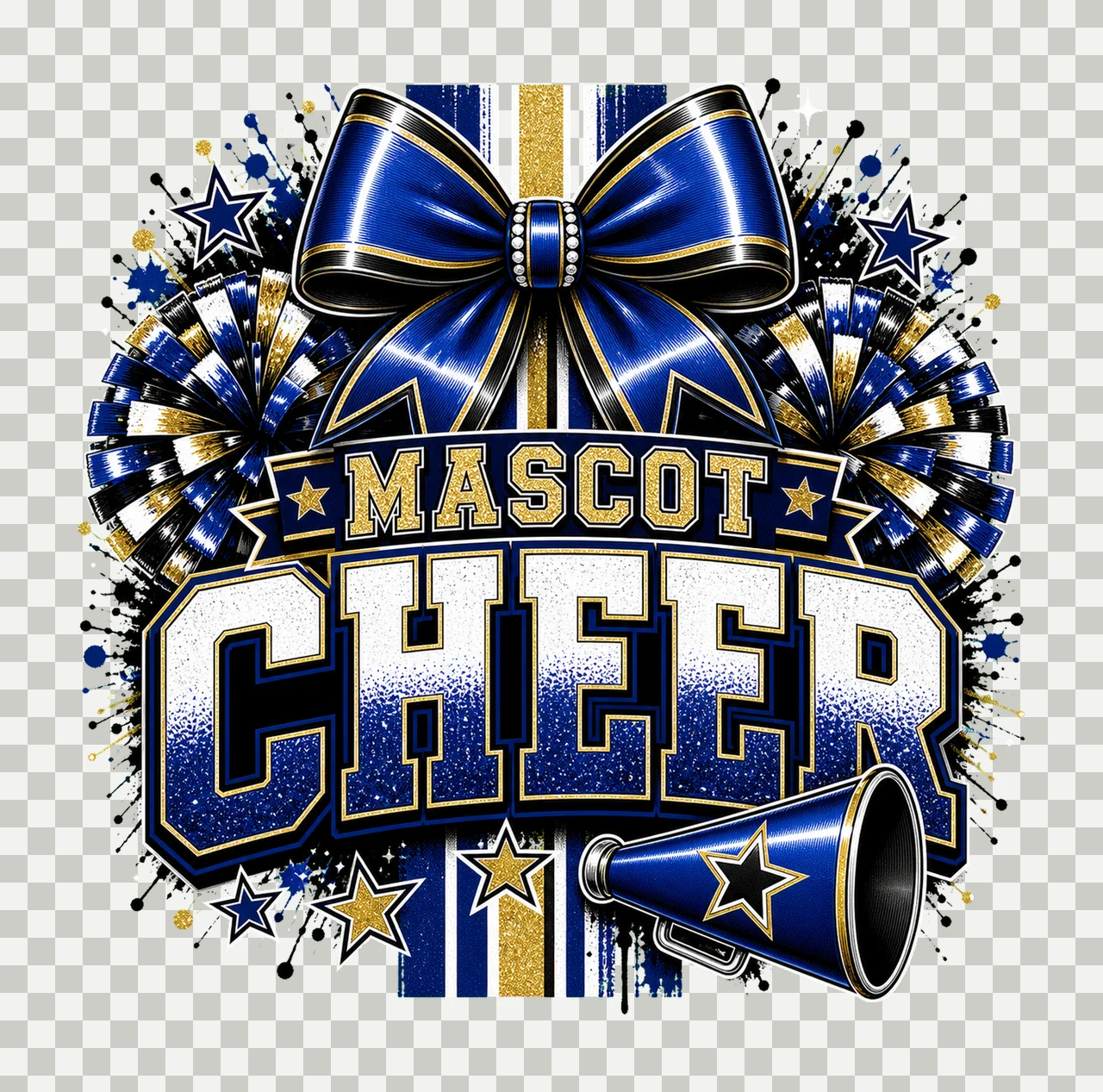 Cheer Cheerleading Cheerleader front back sublimation transparency and detail preview thumbnail