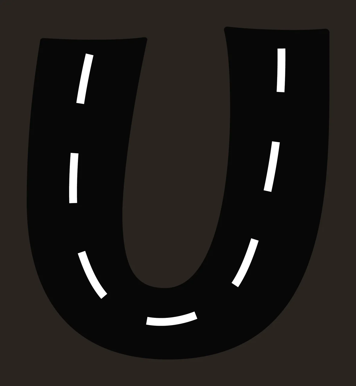 Can Glass Wrap Letter U Patterned With Dashed contrast preview thumbnail