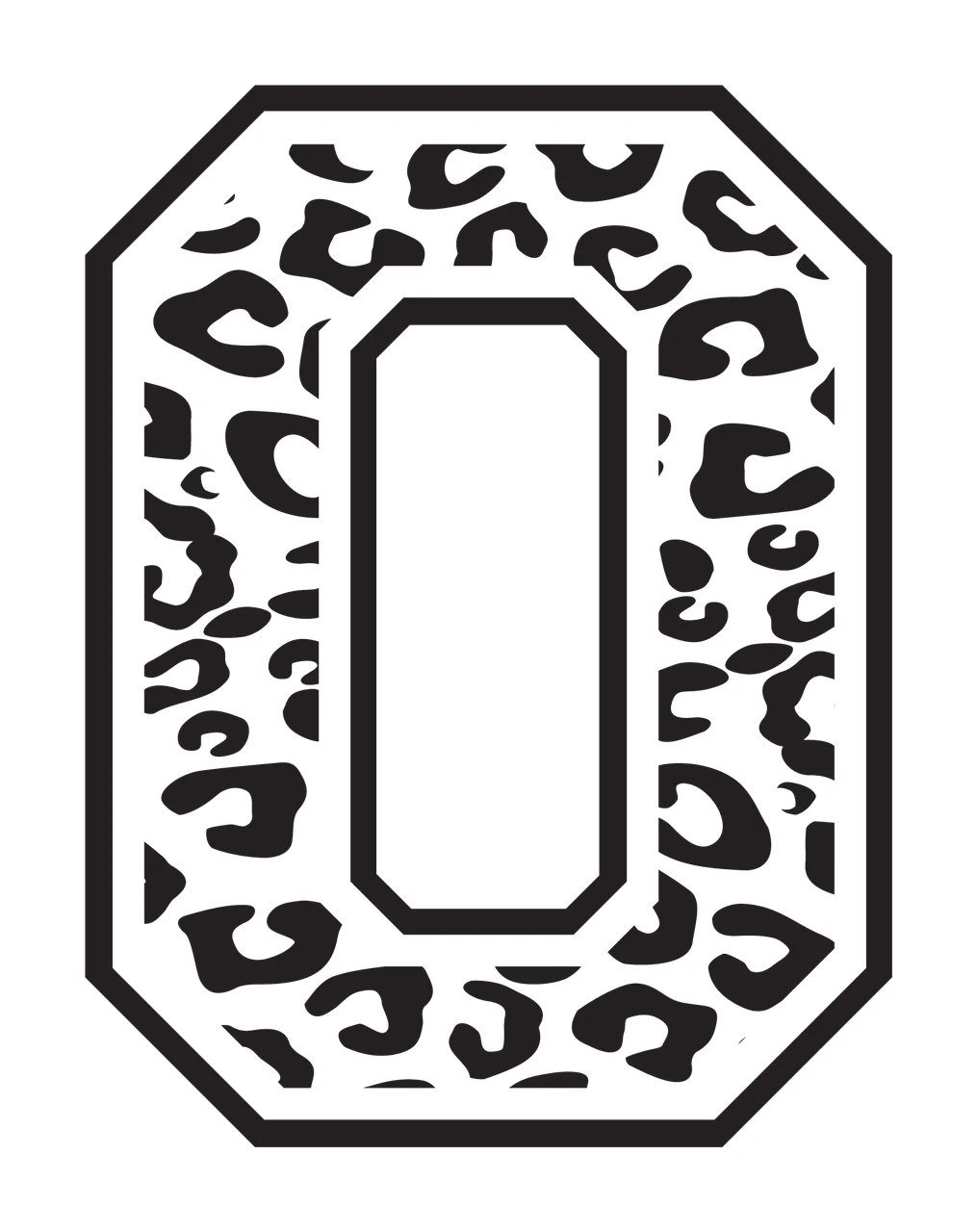 Can Glass Wrap O Letter With Black