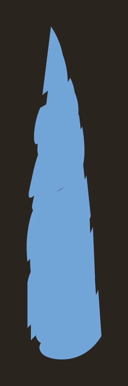 Tall Jagged Coniferous Tree Silhouette With Pointed Triangular leaves contrast preview thumbnail