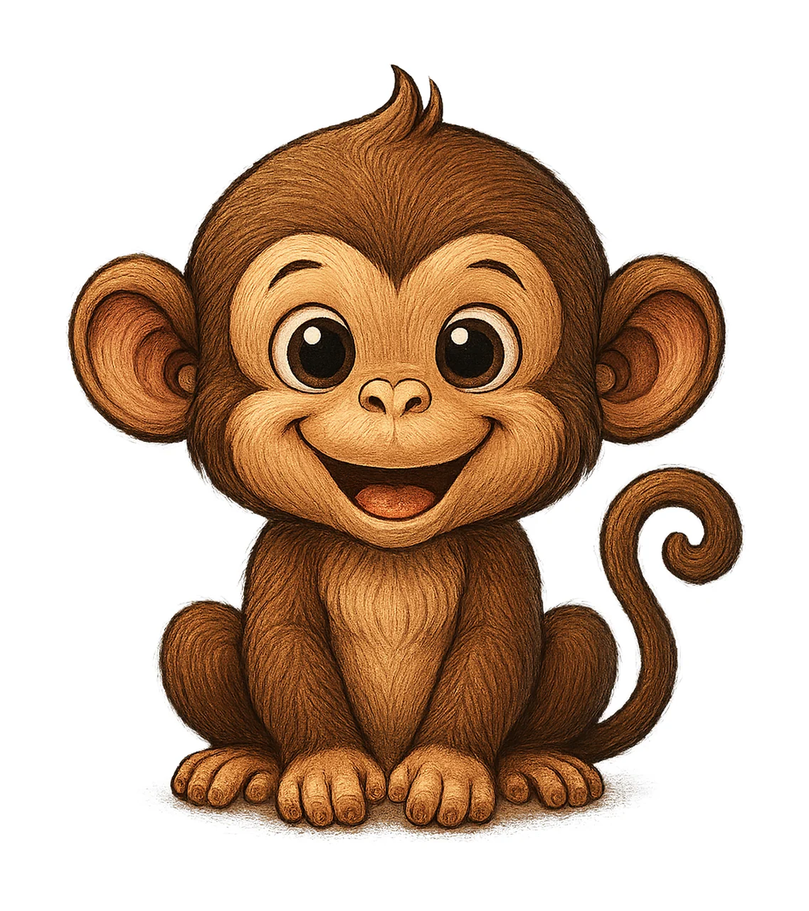 Baby Monkey Artwork Cute Animal Nursery Art Jungle Safari