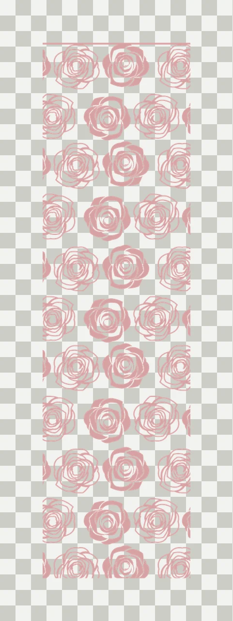 Repeating Rose Flower Line Pattern flowers roses black art transparency and detail preview thumbnail