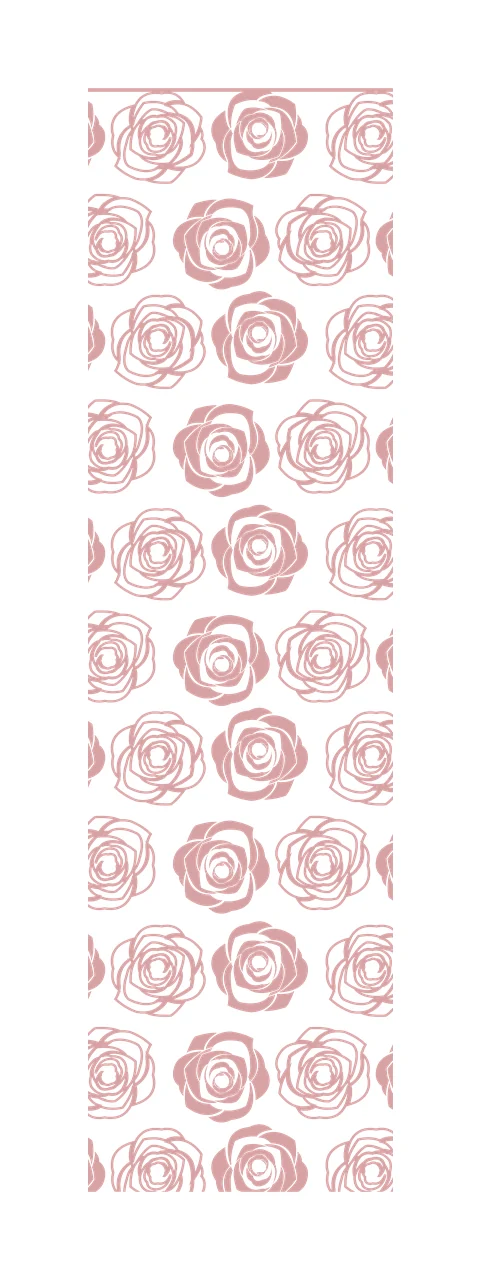 Repeating Rose Flower Line Pattern flowers roses black art