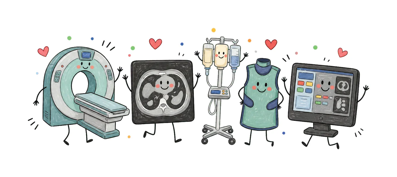 CT Scan Tech Doodle Crew Cute Radiology CAT Variation B