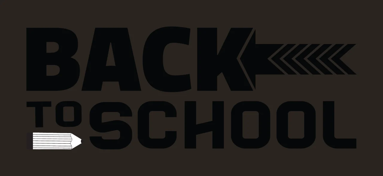Back To School Arrow Typography pointing chevron graphic sign contrast preview thumbnail