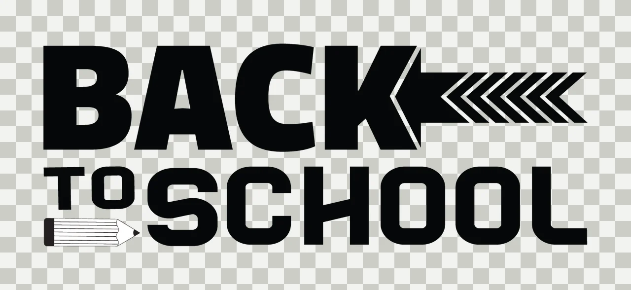 Back To School Arrow Typography pointing chevron graphic sign transparency and detail preview thumbnail
