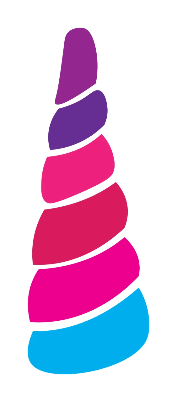 Vertical Conical Shape With Curved Horizontal Bands Horn orientation