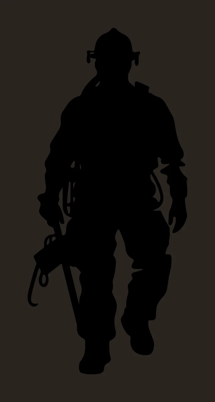 Can Glass Wrap Black Silhouette Standing Firefighter contrast preview thumbnail