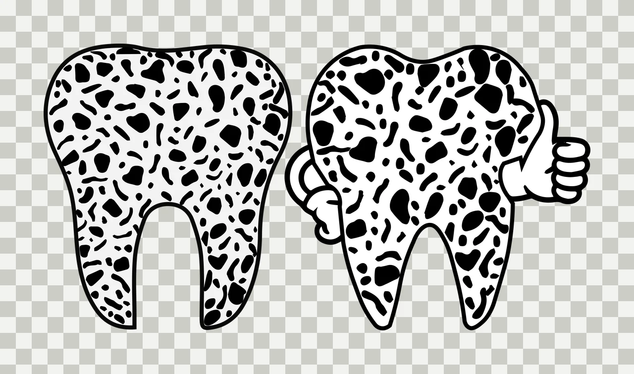 Tooth And Cavity Silhouette Pair teeth decay black white plain transparency and detail preview thumbnail