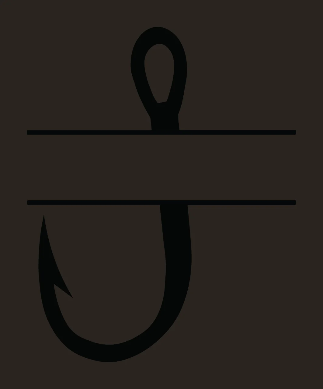 Can Glass Wrap Fishing Hook Split Frame contrast preview thumbnail