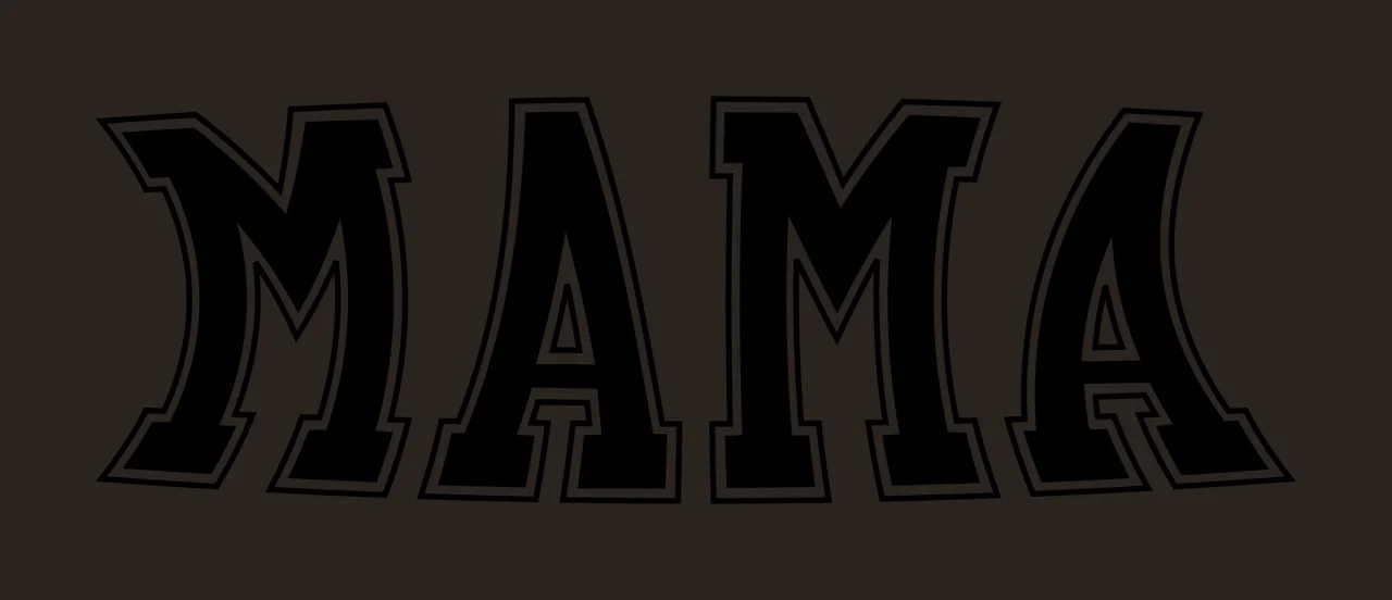 Mama Text With Letters And Word Featuring Typography contrast preview thumbnail