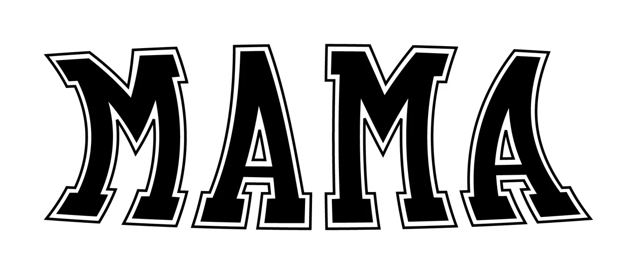 Mama Text With Letters And Word Featuring Typography