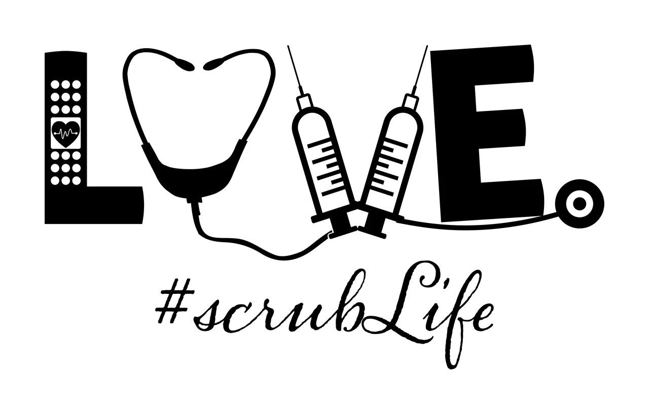 Love Text With Stethoscope And Syringes Forming Letters Variation