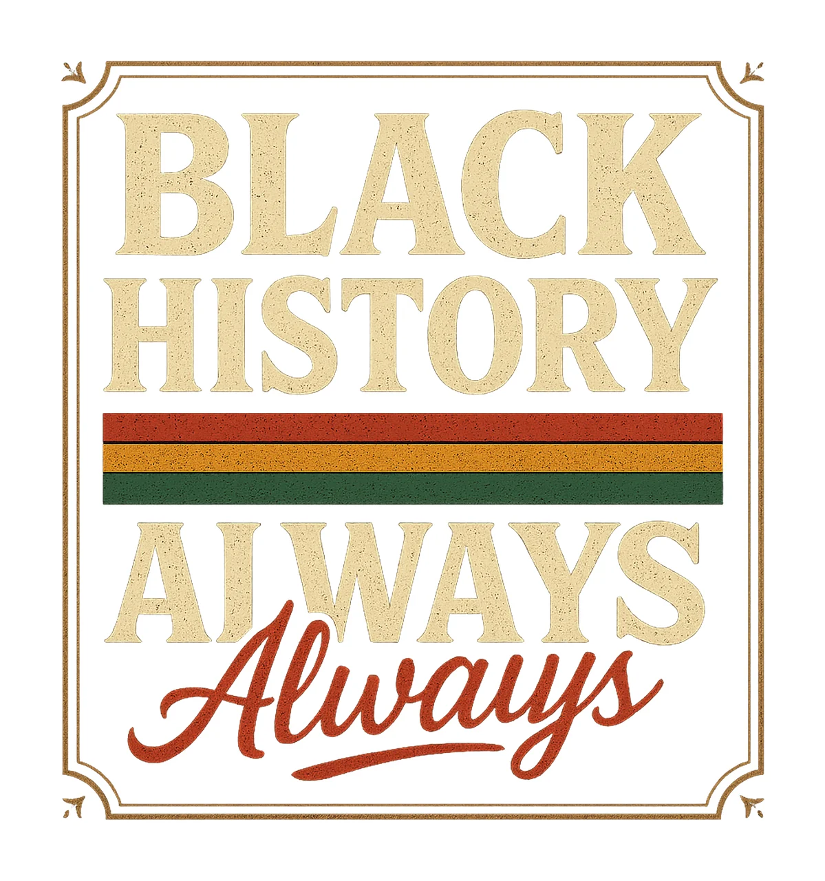 Black History Month Period Strong Black History Design
