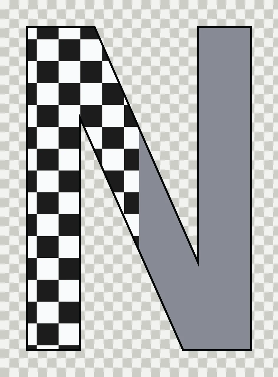 Can Glass Wrap N Letter Fill With Checkerboard transparency and detail preview thumbnail