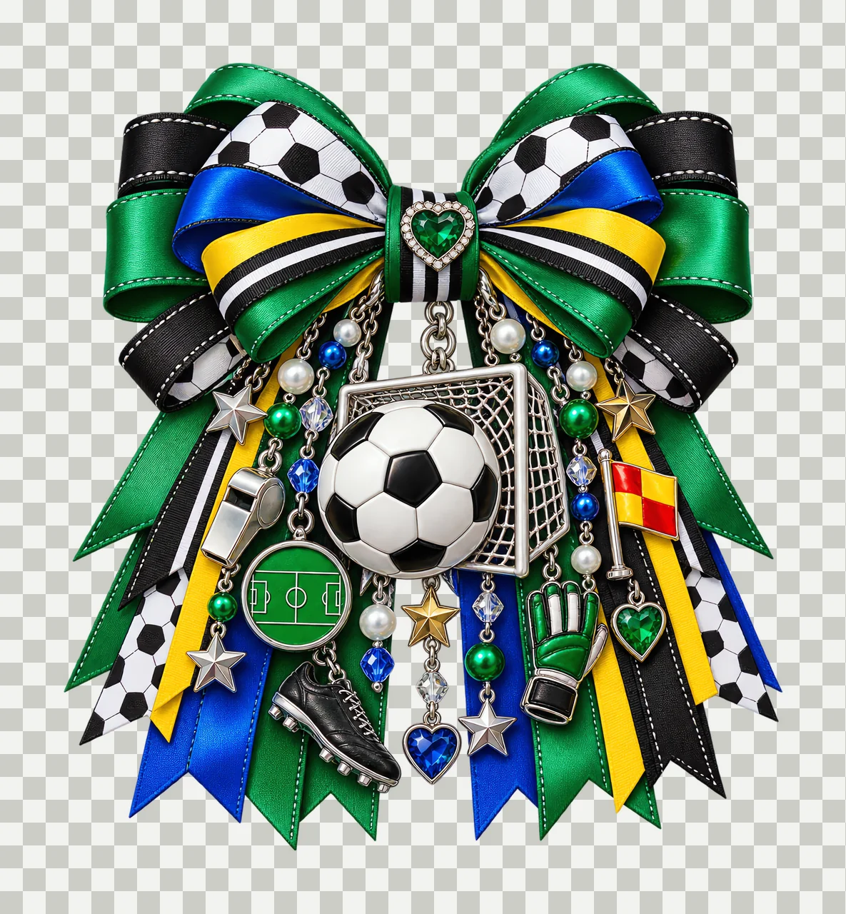 Soccer PNG, Soccer Ball and Goal Coquette Bow, No Text Sublimation Clipart, Transparent Digital Download transparency and detail preview thumbnail