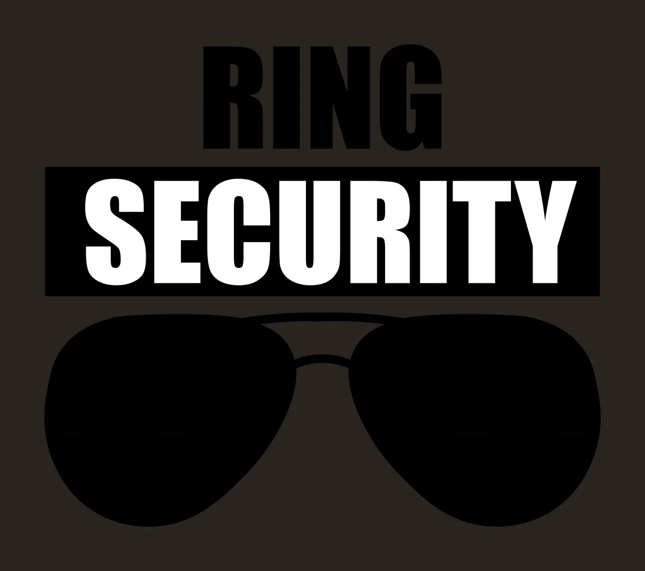 Ring Security Sunglasses Text Design static typographic black contrast preview thumbnail