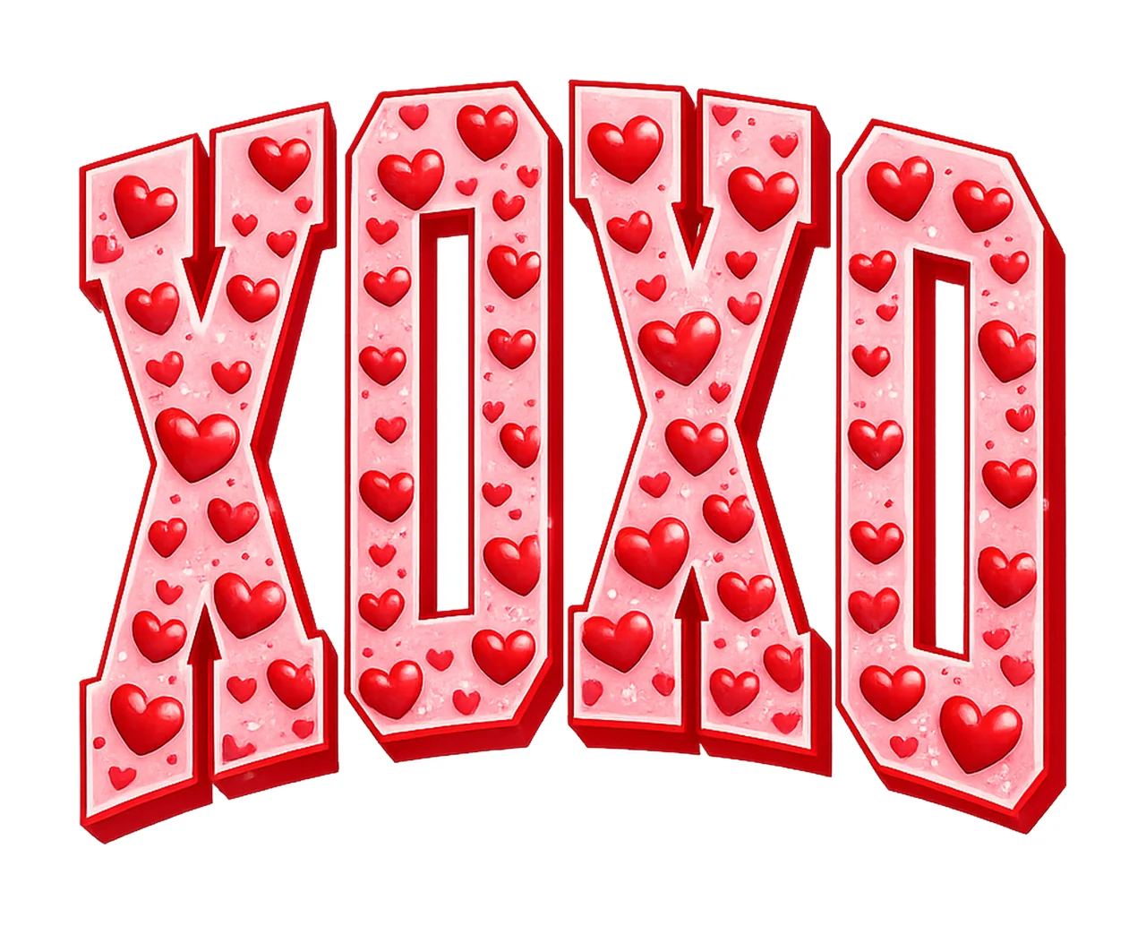 XOXO Valentines Heart Design Cute Coquette Valentine