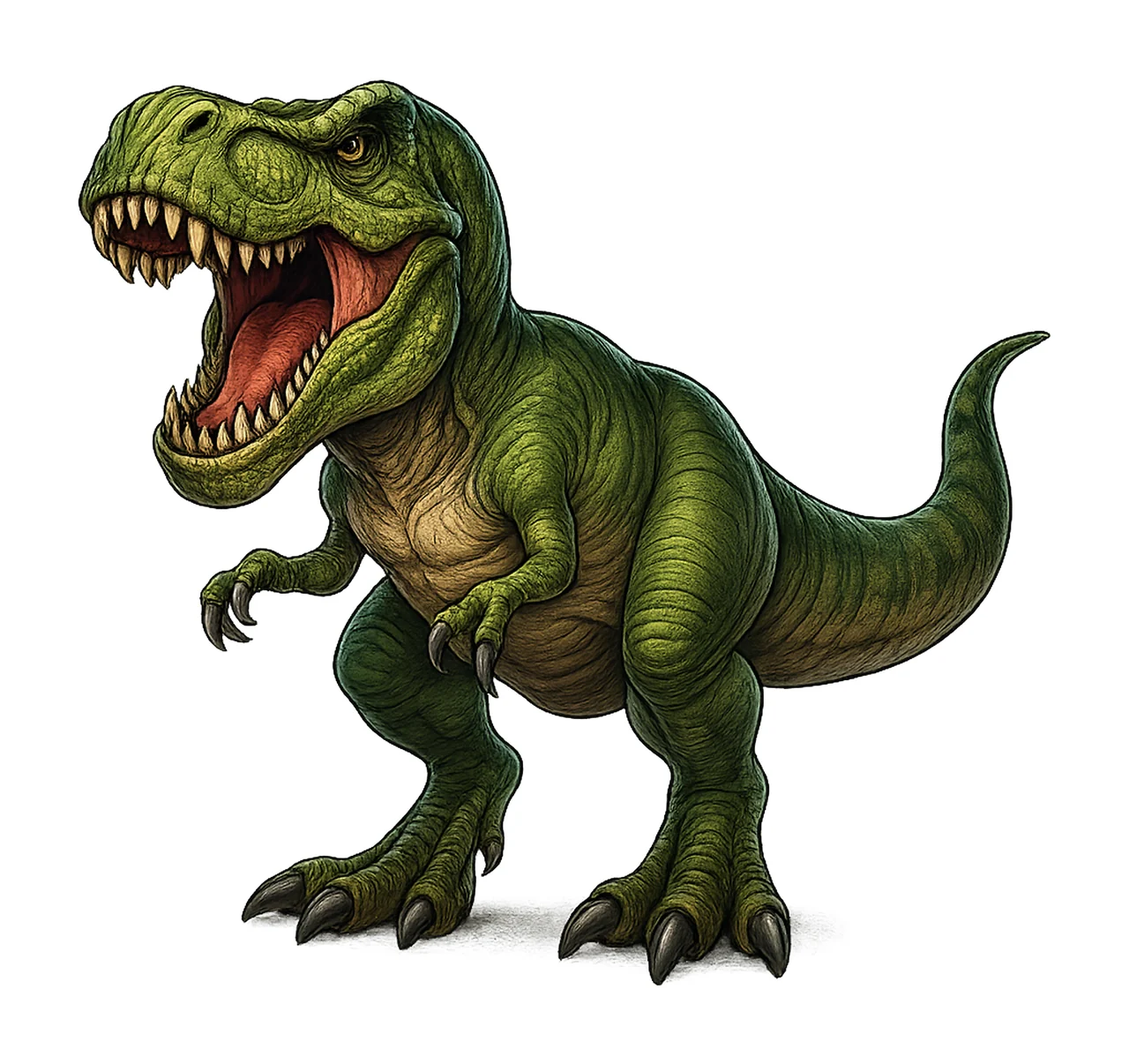 Dinosaur Rex Cute Artwork Sticker Green Dinosaur Kids