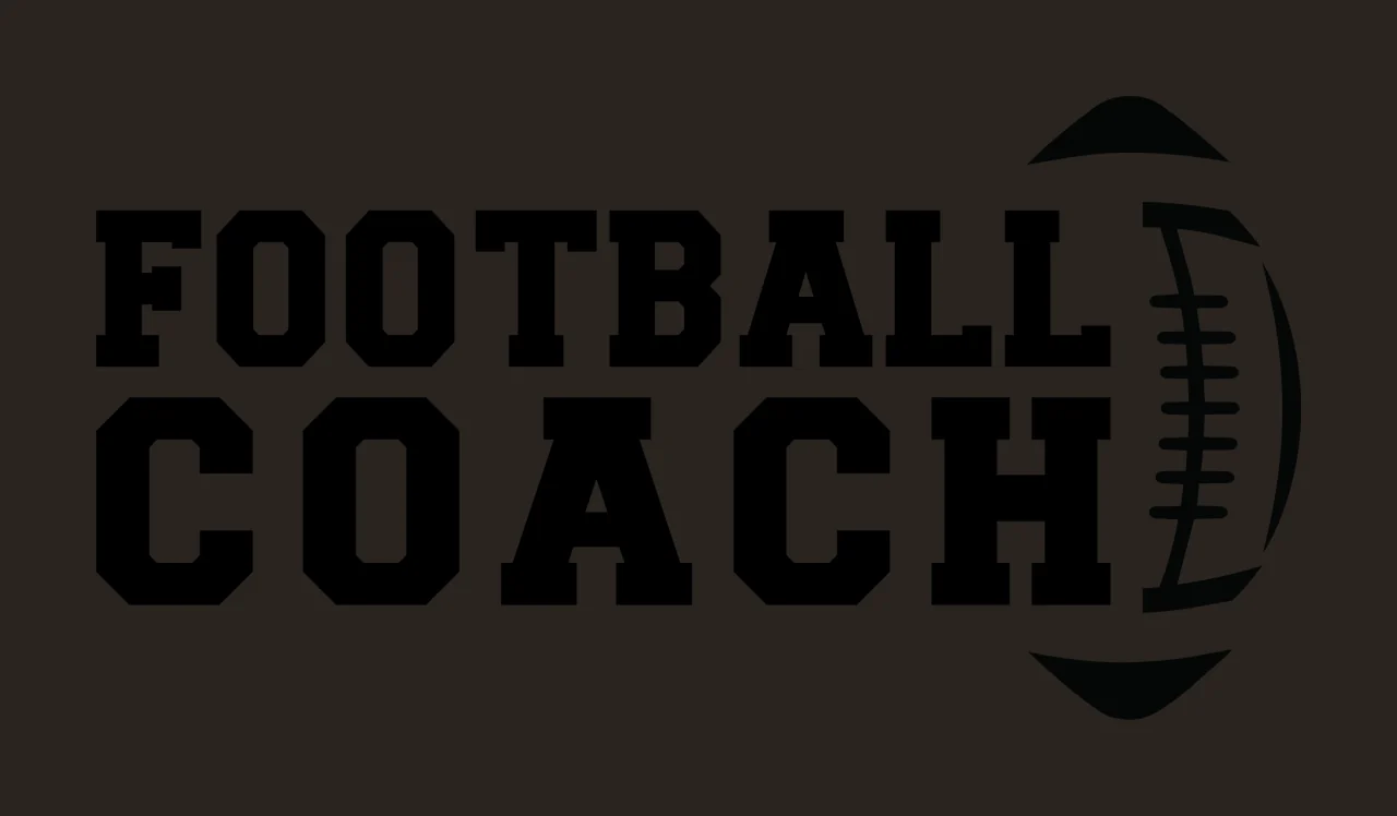Football Coach And Text Graphic Emblem contrast preview thumbnail