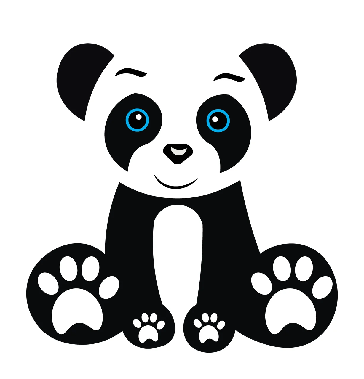 Stylized Black Teddy Bear Silhouette Icon minimalist toy 10