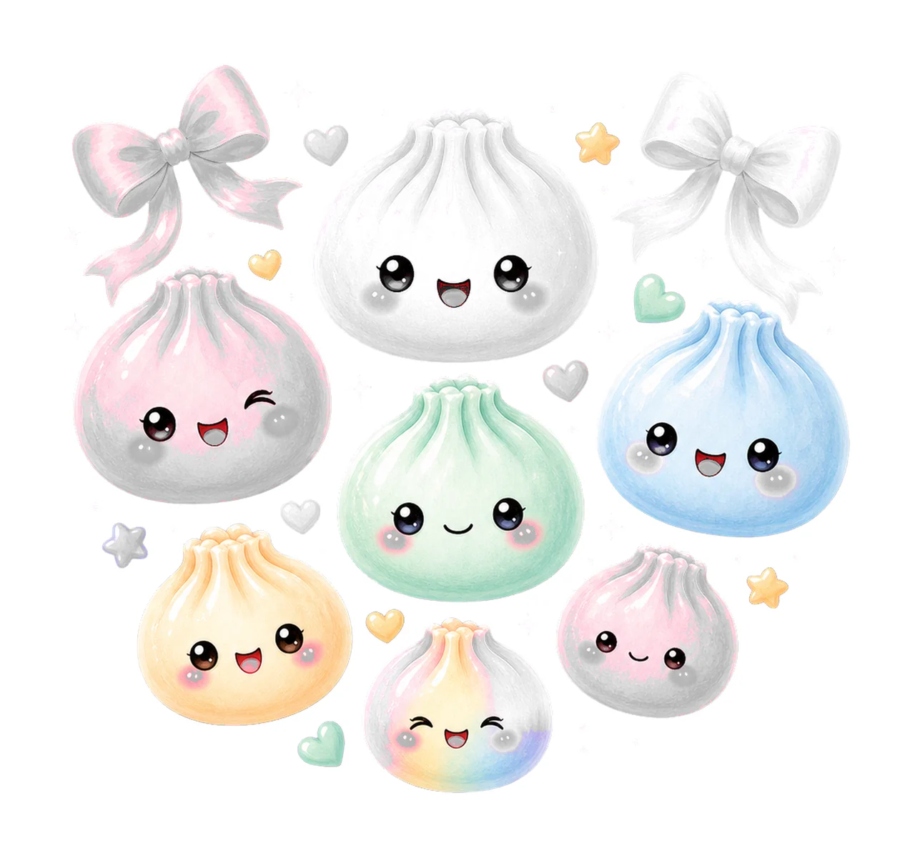 Kawaii Dumpling Cute Pastel Anime Food Variation B